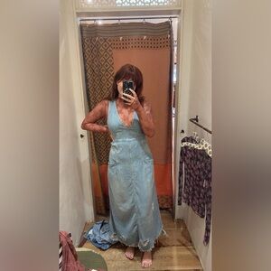 We The Free Light Wash Wonderland Maxi Dress